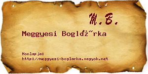 Meggyesi Boglárka névjegykártya